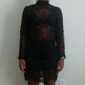 Black mesh dress
